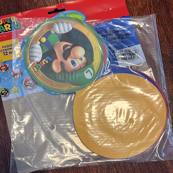 Super Mario Luigi Princess Peach Toad Birthday Party Decorations and Back Drop - Picture 17 of 17